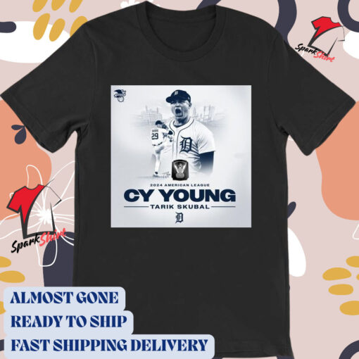 Official Poster Tarik Skubal 2024 American League Cy Young Detroit Tigers MLB Baseball 2024 Signature t-shirt