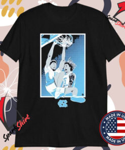 Jalen Washington And Elliot Cadeau North Carolina Tar Heels UNC Basketball T-Shirts