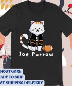 Official Cincinnati Bengals Joe Burrow cat Joe Purow painting t-shirt