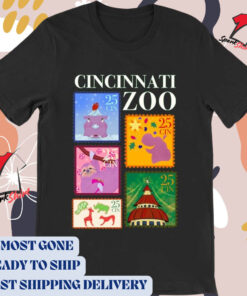 Official Cincinnati Zoo Merry Christmas Stamps 2024 t-shirt