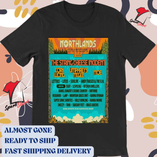 Official Poster Northlands Music And Arts Festival June 13-15 2025 Swanzey NH Show t-shirt