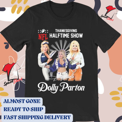 NFL Thanksgiving halftime show Dolly Parton Dallas Cowboys signature photos t-shirt