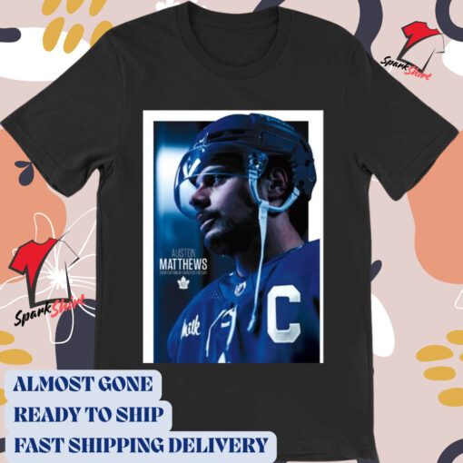 Official Auston Matthews Captain Toronto Maple Leafs NHL 2024 Poster t-shirt