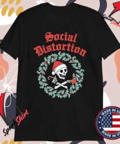 Social Distortion Skelly Wreath T-shirts