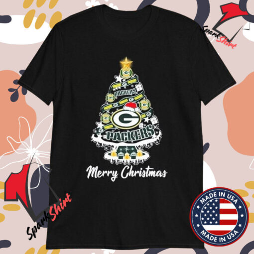 Green Bay Packers Tree Merry Christmas T-Shirts