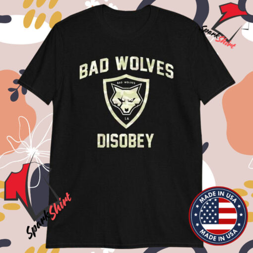 Bad Wolves Disobey Camo LA T-shirts