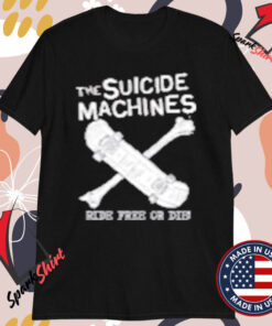 The Suicide Machines Ride Free or Die Skate T-shirts