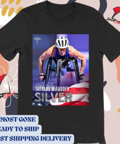 Official Poster Tatyana McFadden Silver Medal Women’s 100m T54 Paris Paralympic 2024 t-shirt