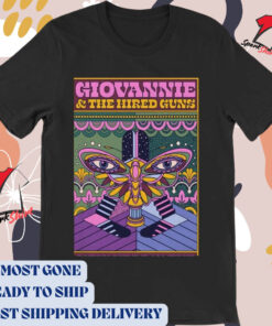 Official Poster Giovannie And The Hired Guns NYE Show December 31 2024 Tulips FTW in Fort Worth TX Tour t-shirt