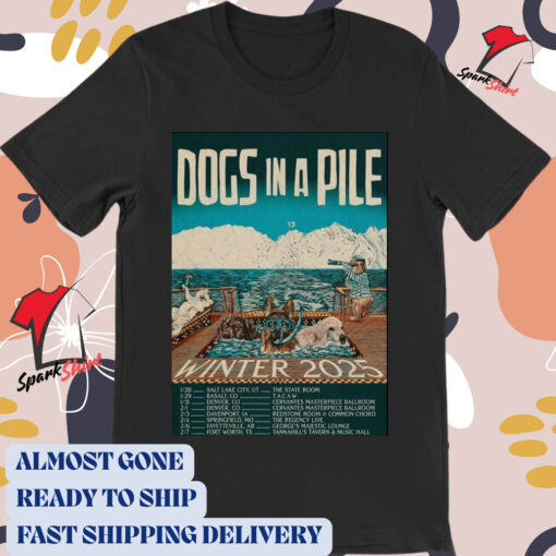 Official Poster Dogs In A Pile Winter 2025 Show 1-28 Salt Lake City UT t-shirt