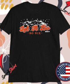 Bo Nix Let It Bo Denver Broncos Mountain T-Shirts