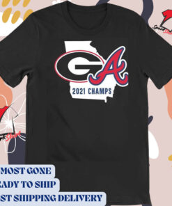 Official 2021 Champions UGA Bulldogs Braves Celebration NCAA National Championship World Series Atlanta Shirt