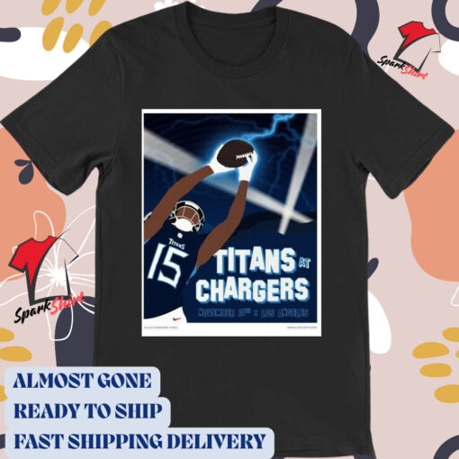 Official Poster Nick Westbrook-Ikhine Tennessee Titans At Los Angeles Chargers November 10th NFL t-shirt