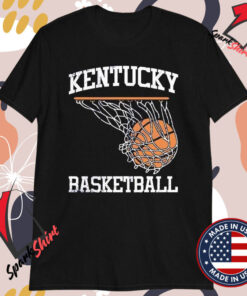 Kentucky Basketball Hoop Swoosh T-shirts