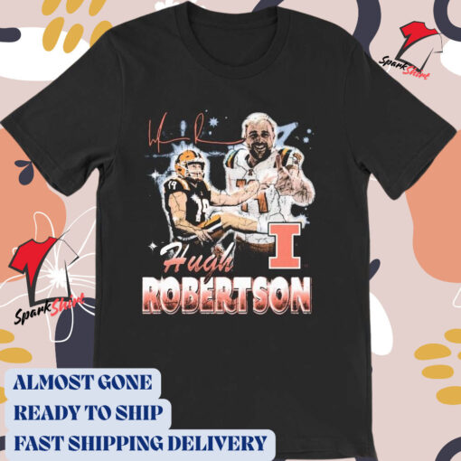 Official Hugh Robertson 90s Retro Illinois Fighting Illini Signature t-shirt