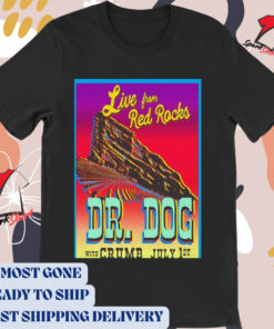 Official Poster Live From Red Rocks Dr. Dog With Crumb On July 1 2025 In Morrison CO Tour t-shirt