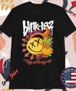 Blink-182 Happy Thanksgiving Smiley T-shirts