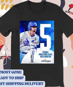 Official Poster Freddie Freeman 5th Straight World Series Games With A Home Run MLB Baseball 2024 t-shirt