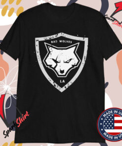 Bad Wolves LA Distressed Shield T-shirts