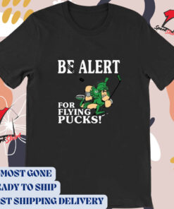 Official Michigan State Be Alert for Flying Pucks Painting t-shirt