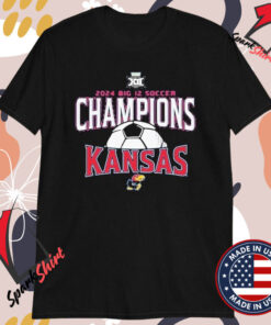 Kansas Jayhawks 2024 Big 12 Women’s Soccer Tournament Champions T-Shirts