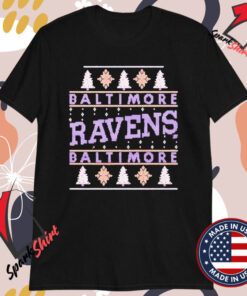 Baltimore Ravens Ugly Holiday Christmas T-Shirts