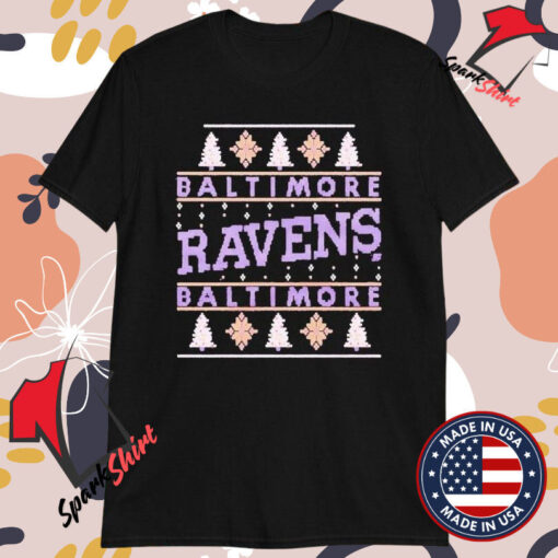 Baltimore Ravens Ugly Holiday Christmas T-Shirts