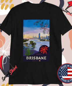 Elke Gill Brisbane Art Print Travel T-shirts