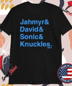 Jahymr Gibbs & David Montgomery Sonic & Knuckles Ampersand T-shirts