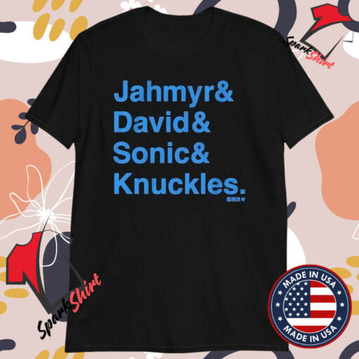 Jahymr Gibbs & David Montgomery Sonic & Knuckles Ampersand T-shirts