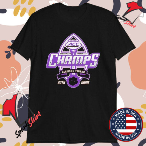 Clemson Tigers 2024 ACC Football Conference Champions 20TH Game T-Shirts