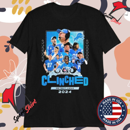 Detroit Lions Clinched Playoffs NFL 2024 T-Shirts