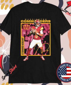 Jayden Daniels Washington Commanders Player Frame T-Shirts