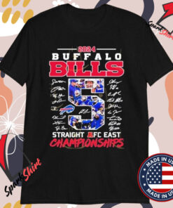 Buffalo Bills Straight AFC East Championships 2024 T-shirts