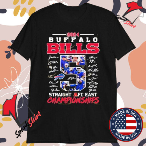 Buffalo Bills Straight AFC East Championships 2024 T-shirts