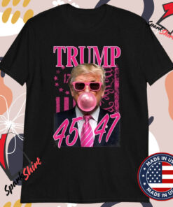 Trump We The People Bubble 45 47 Gum American Flag T-Shirts