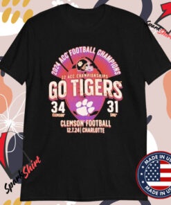 Clemson Tigers 2024 ACC Football Conference Champions Score T-Shirts