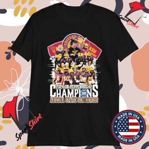 Arizona State Sun Devils Dr. Pepper Big 12 Champions Of 2024 T-Shirts