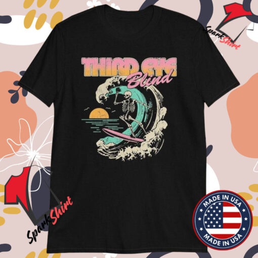 Third Eye Blind Surfing Skeleton Tour 2024 T-Shirts