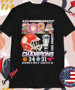 Clemson Tigers ACC Championship 2024 Charlotte NC T-shirts